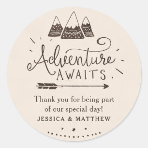 Adesivo Rustic Adventure Themed Chá de fraldas Stickers