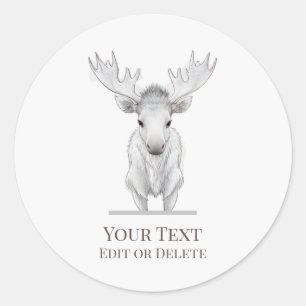 Adesivo *~* Rustic AP49 Cute Cartoon Baby Moose Sticker