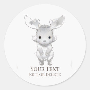 Adesivo *~* Rustic AP49 Cute Cartoon Baby MooseSticker