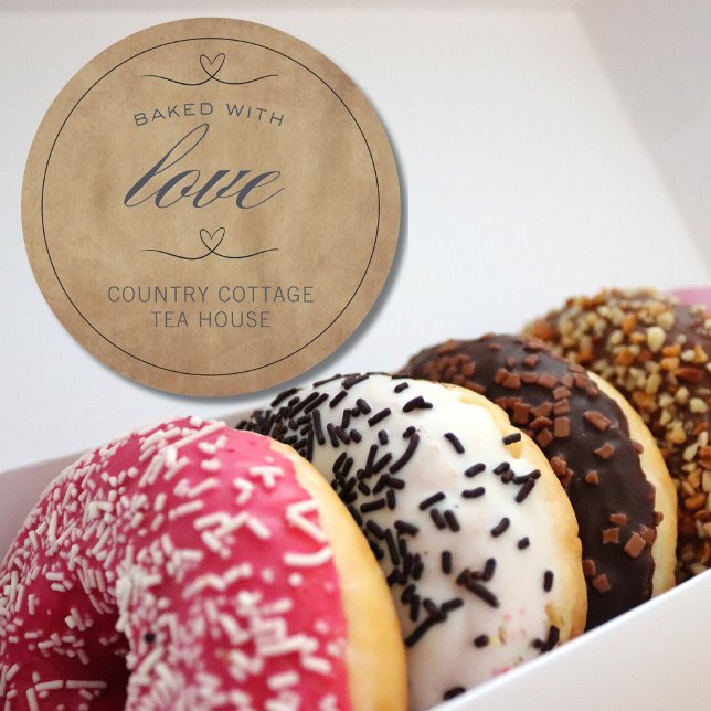 Adesivo Rustic Beled with Love Bakery (Criador carregado)