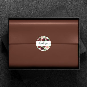 Adesivo Rustic Blooms   Terracotta e Marsala Obrigado