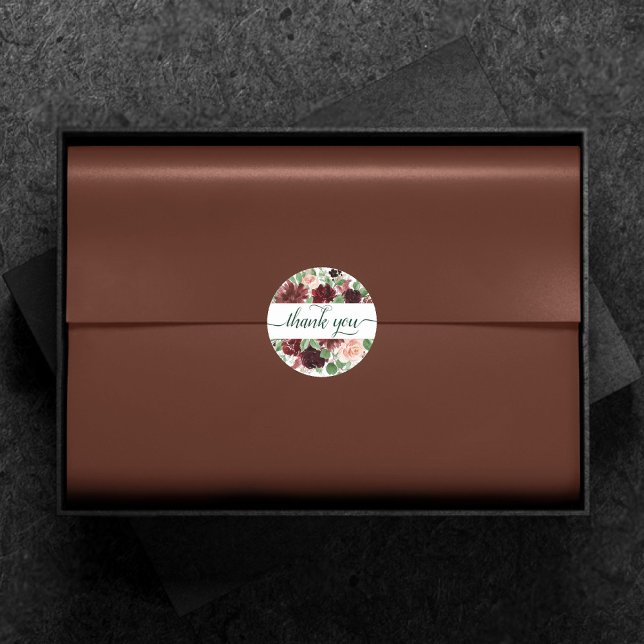 Adesivo Rustic Blooms | Terracotta e Marsala Obrigado (Criador carregado)