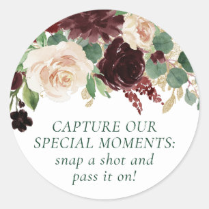 Adesivo Rustic Blooms Terracotta e Marsala Red Camera