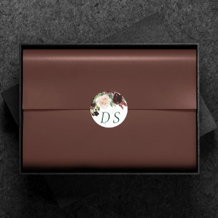 Adesivo Rustic Blooms Terracotta Marsala Salvar a Data