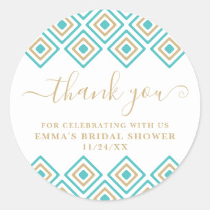 Adesivo Rustic Blue Diamond Obrigado Sticker