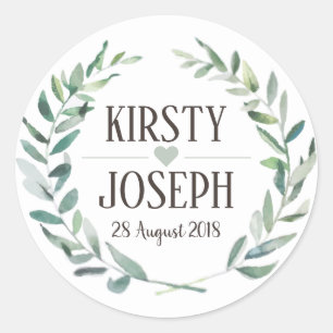 Adesivo Rustic Boho Feather Floral Wreath Wreath Sticker