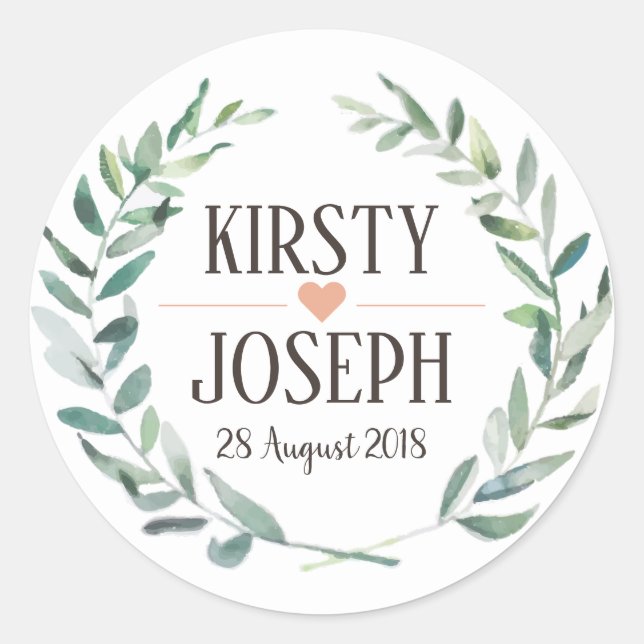 Adesivo Rustic Boho Feather Floral Wreath Wreath Sticker (Frente)