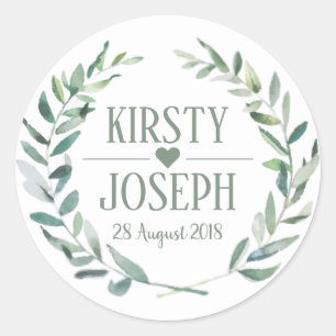 Adesivo Rustic Boho Feather Floral Wreath Wreath Sticker