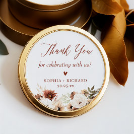 Adesivo Rustic Boho Floral Casamento Obrigado A Favor