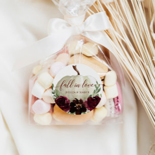 Adesivo Rustic Burgundy Pumpkin se apaixona