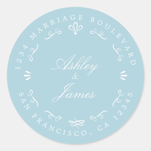 Adesivo Rustic Chic Future Sr. Wedding Return Endereço (Frente)