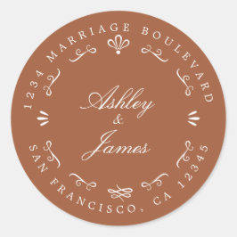 Adesivo Rustic Chic Future Sr. Wedding Return Endereço