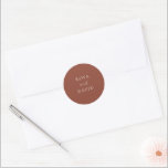 Adesivo Rustic Copper Editorial Modern Wedding<br><div class="desc">This design is part of a simple and modern editorial wedding invitation suite in a rustic shade of copper.</div>