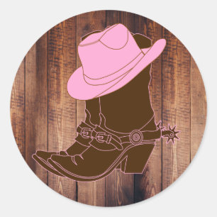 Adesivo Rustic Cowgirl Boots & Hat