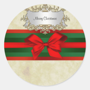 Adesivo Rustic Distress 2, Red & Green Ribbon Natal