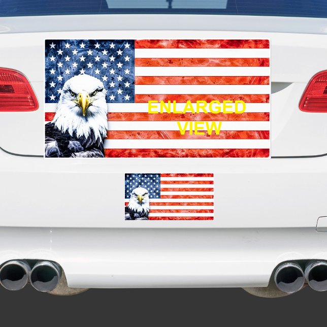 Adesivo Rustic Eagle sobre a bandeira americana (Criador carregado)