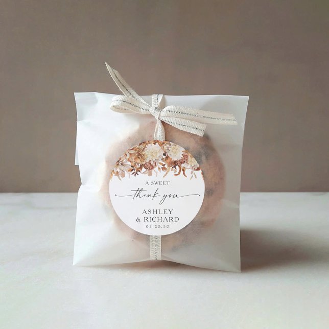 Adesivo Rustic Fall Deixa O Clássico Arredondado De Casame (Criador carregado)