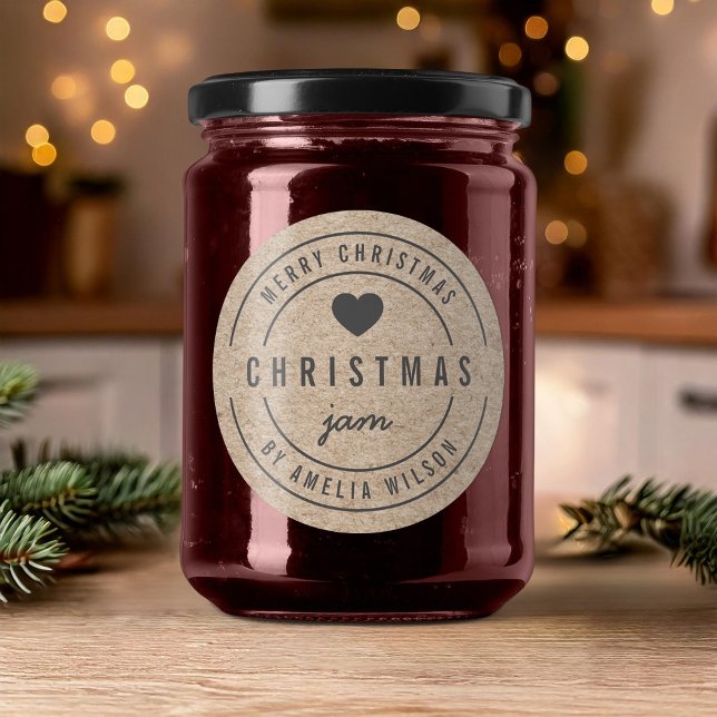 Adesivo Rustic Faux Kraft Natal Jam Feliz Natal (Criador carregado)