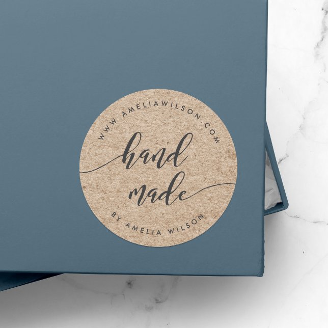 Adesivo Rustic Faux Kraft Relax Script Feita à Mão (Criador carregado)