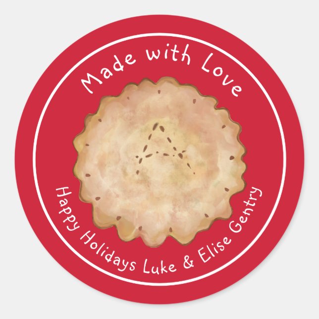 Adesivo Rustic Feed with Love Apple Pie Sticker (Frente)