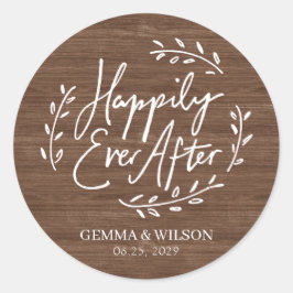Adesivo Rustic Felly Ever Após Casamento Personalizado