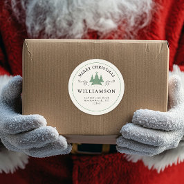 Adesivo Rustic Felry Árvore de Natal Moderno Endereço de R