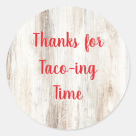 Adesivo Rustic Fiesta Shower Favor Stickers | Thank You