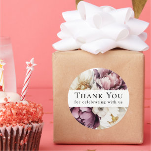 Adesivo Rustic Floral Abundance Obrigado