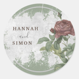 Adesivo Rustic Floral Burgundy Marsala Minimalista Moderna