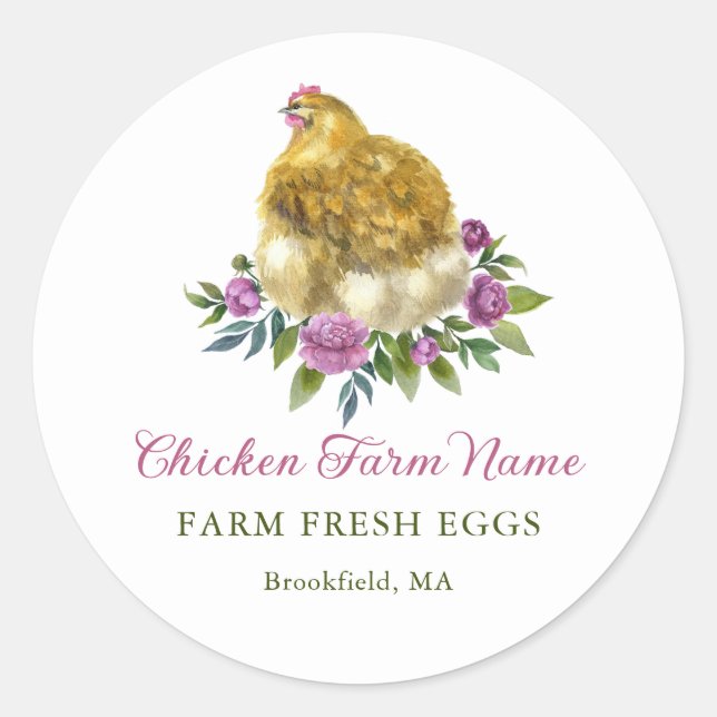 Adesivo Rustic Floral Chicken - Personalizado (Frente)