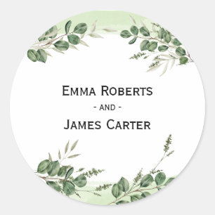 Adesivo Rustic Folk Greenery Round Sticker