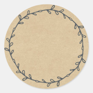 Adesivo Rustic Homemade Jam Canning Kraft Escreve Sobre