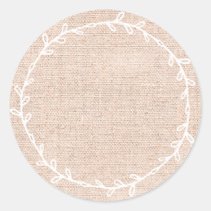 Adesivo Rustic Homemade Pink Burlap Escreve No Vazio