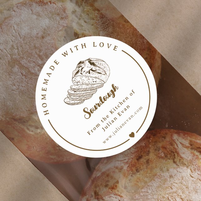 Adesivo Rustic Homemade with Love Sketch Bakery Sticker (Rustic Homemade with Love Sketch Bakery Sticker)