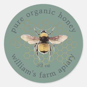 Adesivo Rustic Honeybee Apiary Dourada Honeycomb Dusty Gre