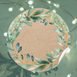 Adesivo Rustic kraft Blank Christmas jam ingredient Label