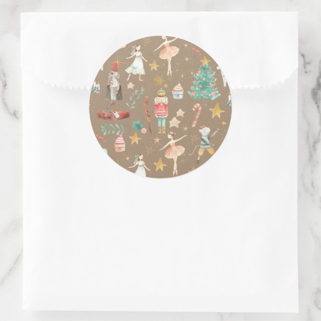 Adesivo Rustic Kraft Tudo Noz-Cracker Natal (Bolsa)