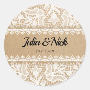 Adesivo Rustic Lace Custom Obrigado