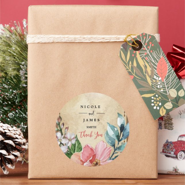 Adesivo Rustic Look Watercolor Floral (Feriado)