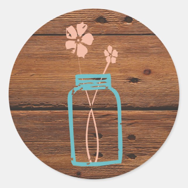 Adesivo Rustic Mason Jar Sticker (Frente)