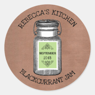 Adesivo Rustic Mason Jar Vintage Canning   Emperramento