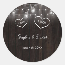 Adesivo Rustic Mason Jars String Luz Velho Casamento de Ce