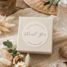 Adesivo Rustic Modern Script Personalized Wedding Favor