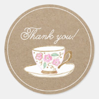 Rustic Modern Tea Party Obrigado