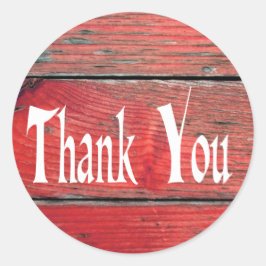 Adesivo Rustic Obrigado Casamento De Madeira Vermelha E Ve