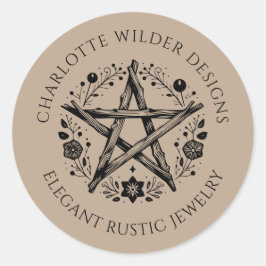 Adesivo Rustic Pagan Wiccan Rustic Kraft Jewelry Designer