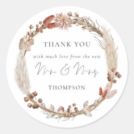 Adesivo Rustic Pampas Grass Wreath New Mr.