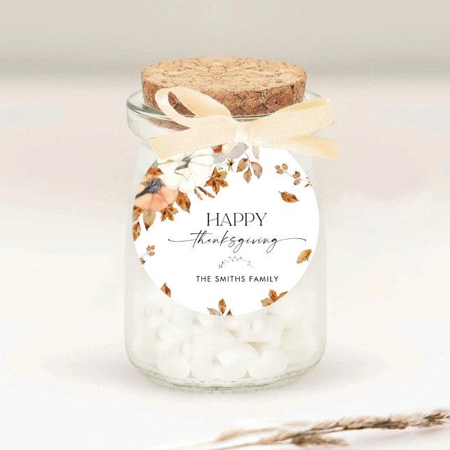 Adesivo Rustic Pumpkins Thanksgiving Dinner Sticker (Criador carregado)