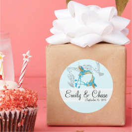 Adesivo Rustic Romantic Hummingbird Kiss Love BirdWedding