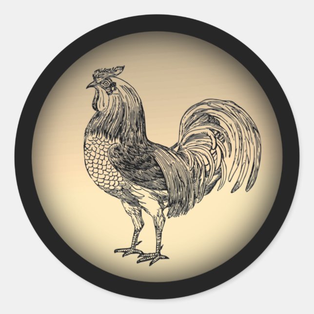 Adesivo Rustic Rooster (Frente)